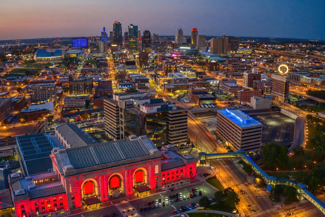 Aerial View of Kansas City, Missouri during the Summer 2000pc Puzzle