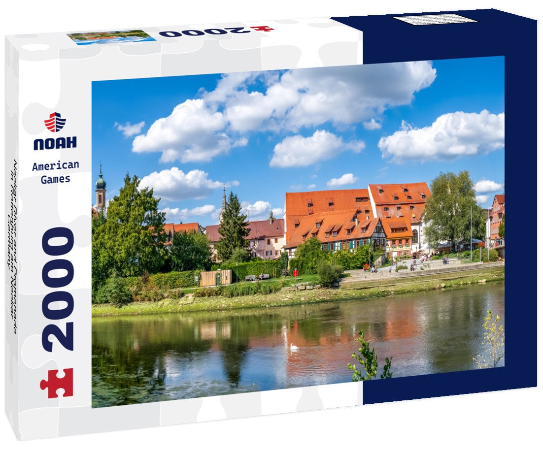 Neckar River and Promenade in Rottenburg am Neckar, Germany 2000pc Puzzle