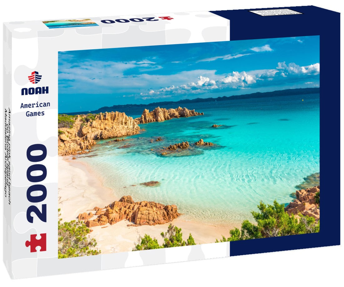 Amazing pink sand beach on Budelli Island, Maddalena Archipelago, Sardinia, Italy 2000pc Puzzle