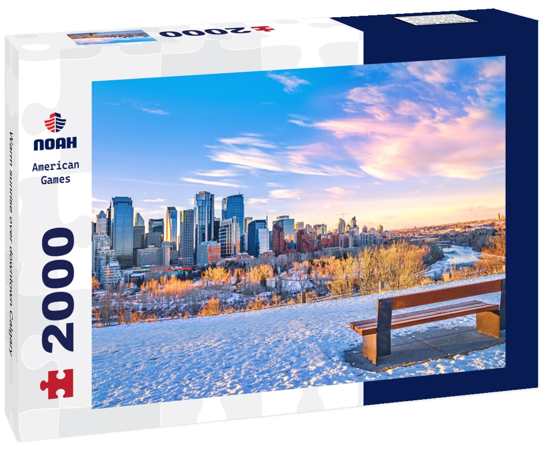Warm sunrise over downtown Calgary 2000pc Puzzle