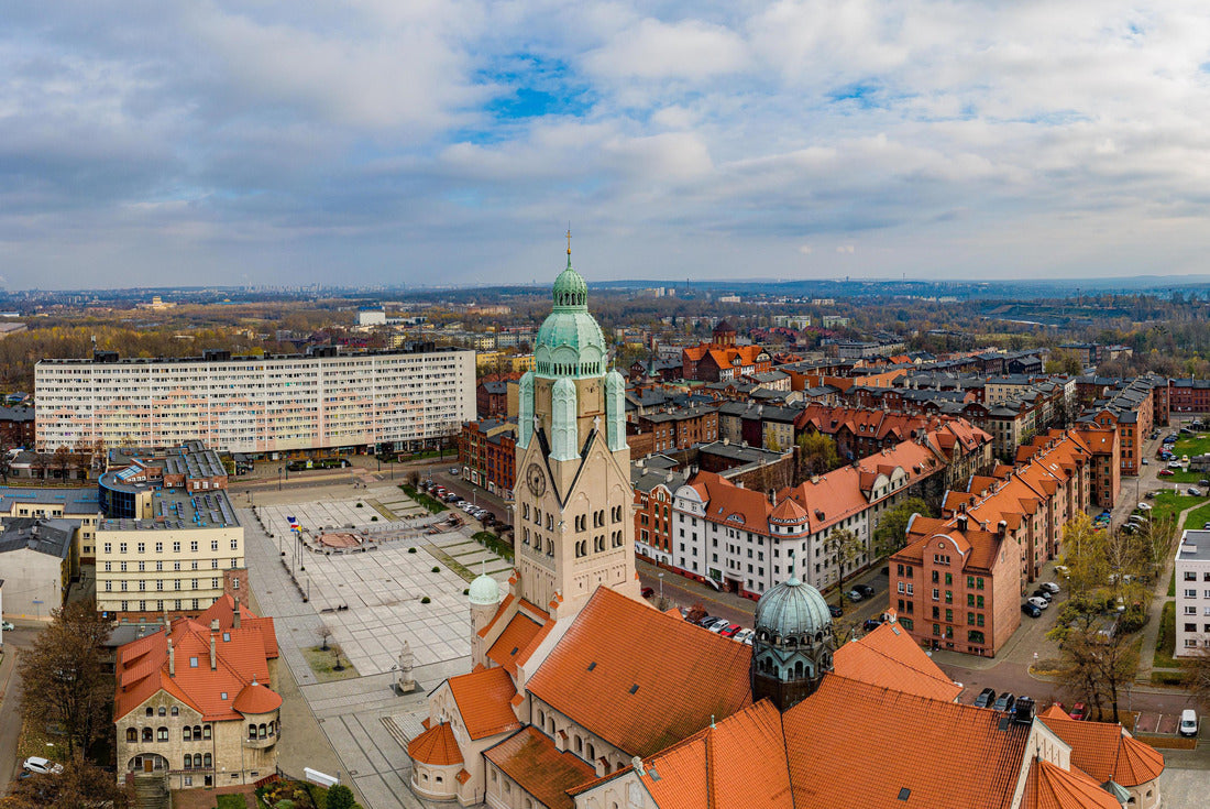 Aerial view of Ruda Slaska city center 2000pc Puzzle