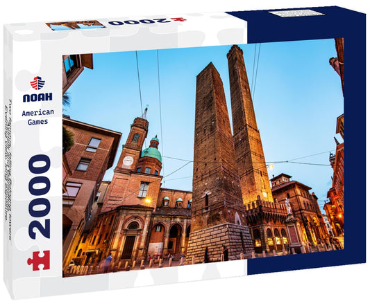 Noah Jigsaw Puzzle Two famous, falling Bologna towers, Asinelli and Garisenda. Evening view, long exposure. Bologna, Emilia-Romagna, Italy 2000 pieces