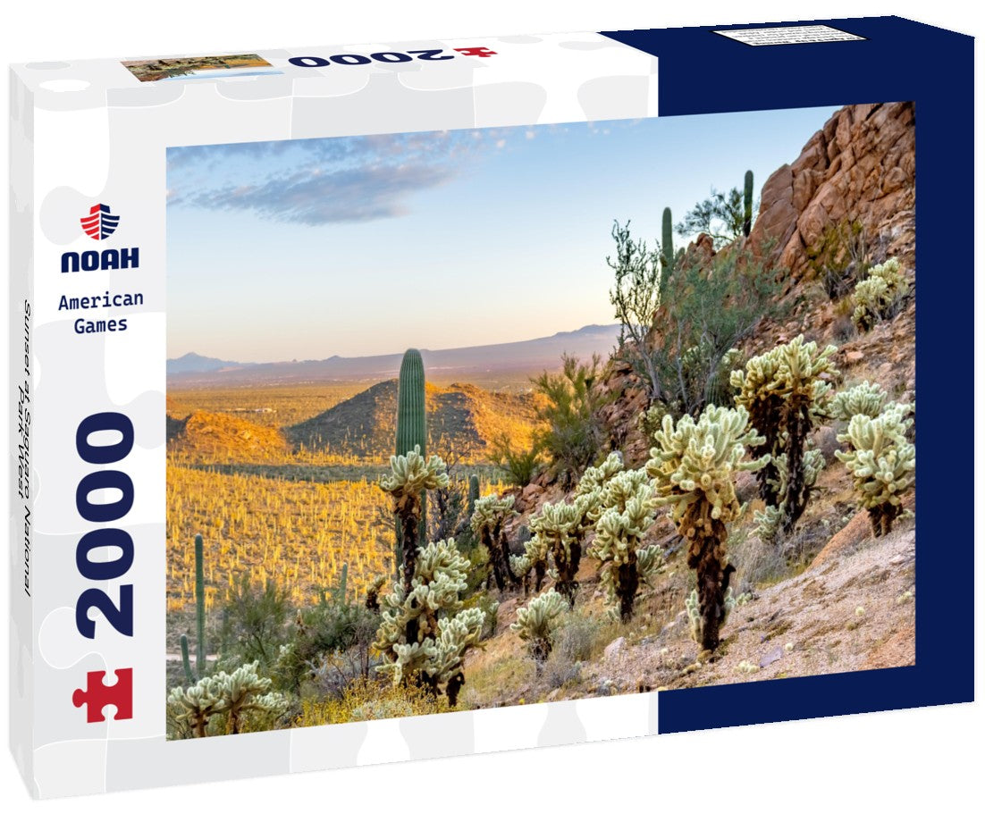 Noah Jigsaw Puzzle Sunset at Saguaro National Park West 2000 pieces