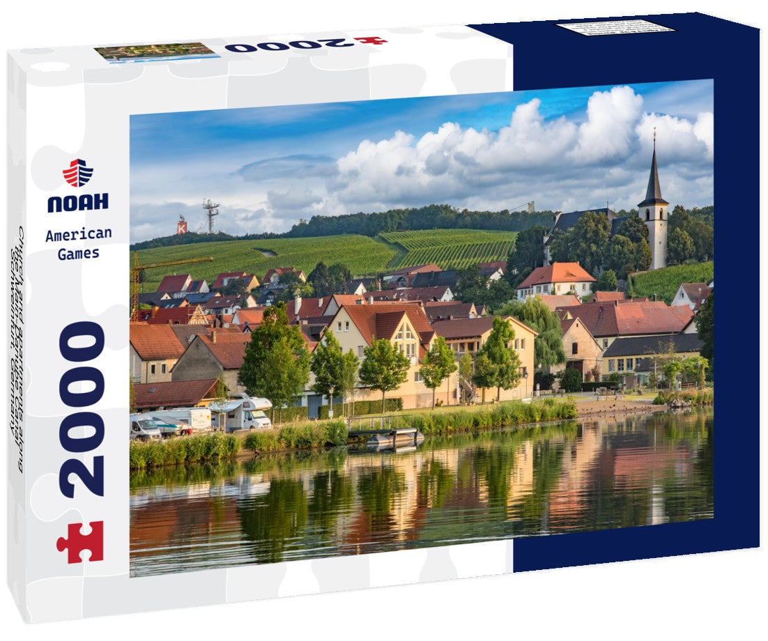 Church and apartments along the Main-Danube Canal, Schweinfurt, Germany 2000pc Puzzle