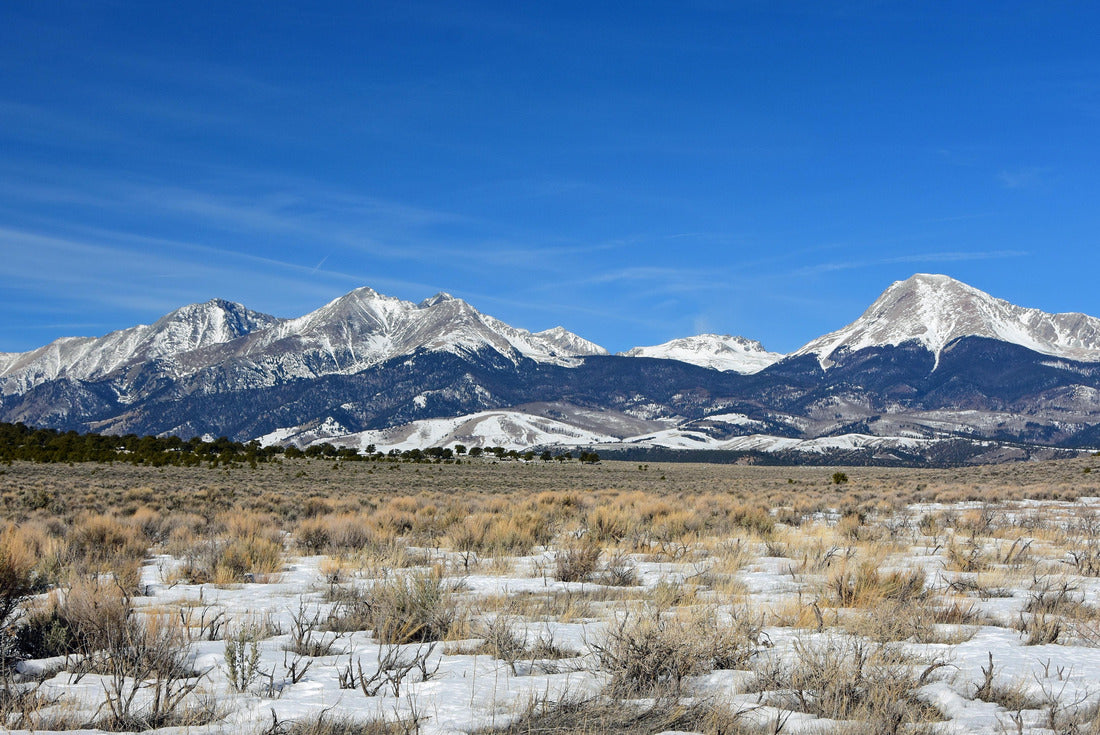 Blanca Peak and the spectacular Sangre de Cristo mountains on a sunny winter's day near Alamosa, in southeastern Colorado 2000pc Puzzle