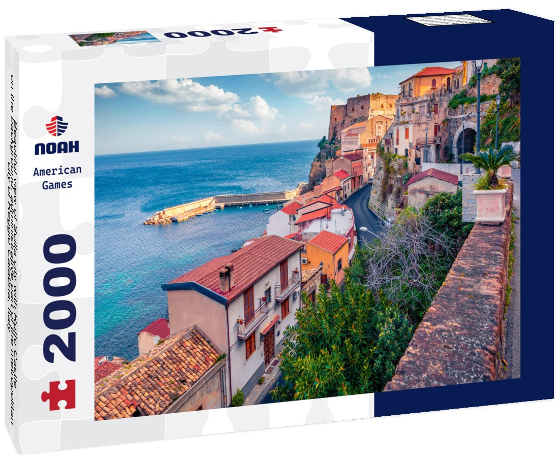 Beautiful view of Scilla city with Ruffo Castle on the background, administrative part of the metropolitan city of Reggio Calabria, Italy 2000pc Puzzle