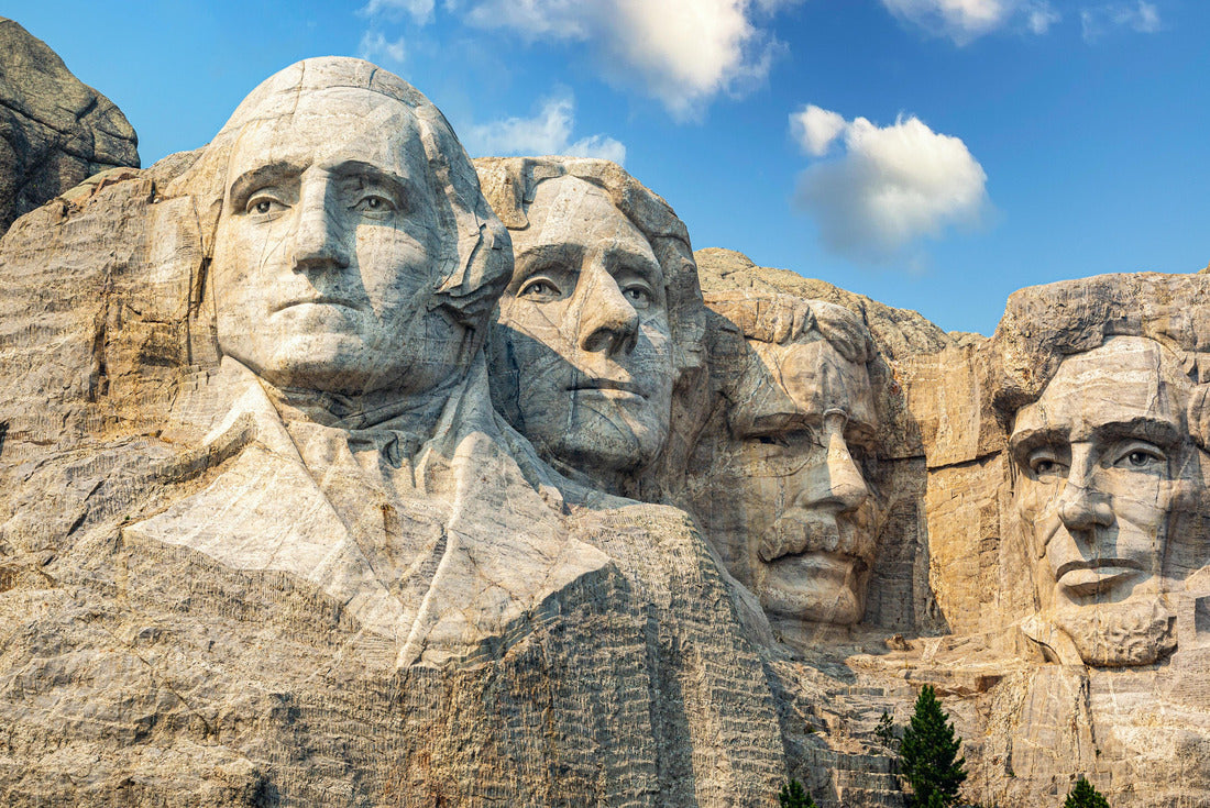Mt. Rushmore National Memorial Park in South Dakota. Mount Rushmore National Memorial is centered on a colossal sculpture carved into the granite in the Black Hills in Keystone, South Dakota 2000pc Puzzle