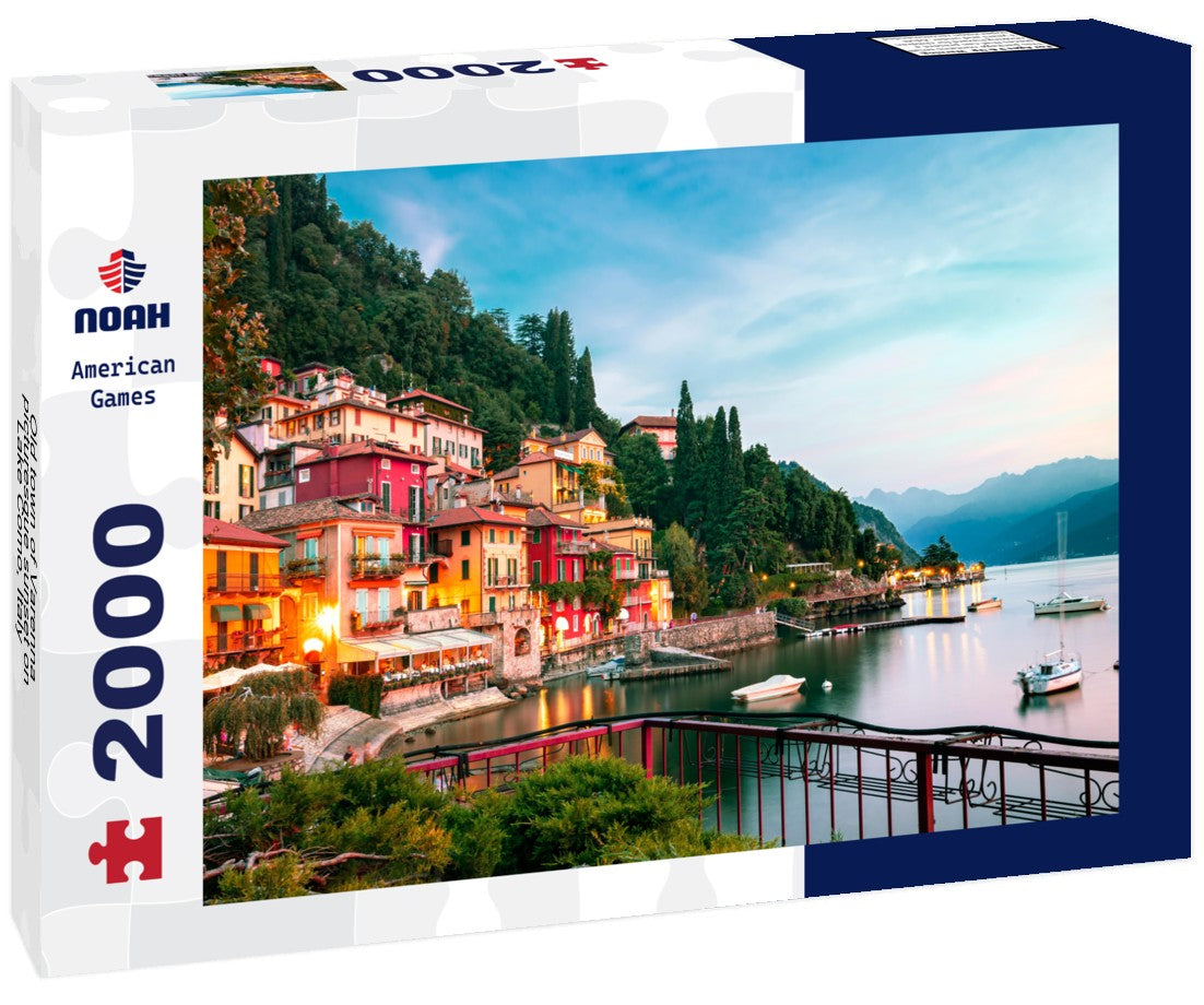 Noah Jigsaw Puzzle Old town of Varenna - picturesque sunset on Lake Como, Italy 2000 pieces