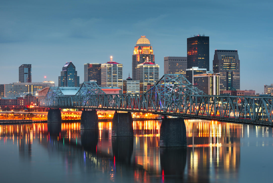 Louisville, Kentucky, USA downtown skyline on the Ohio River at dusk 2000pc Puzzle