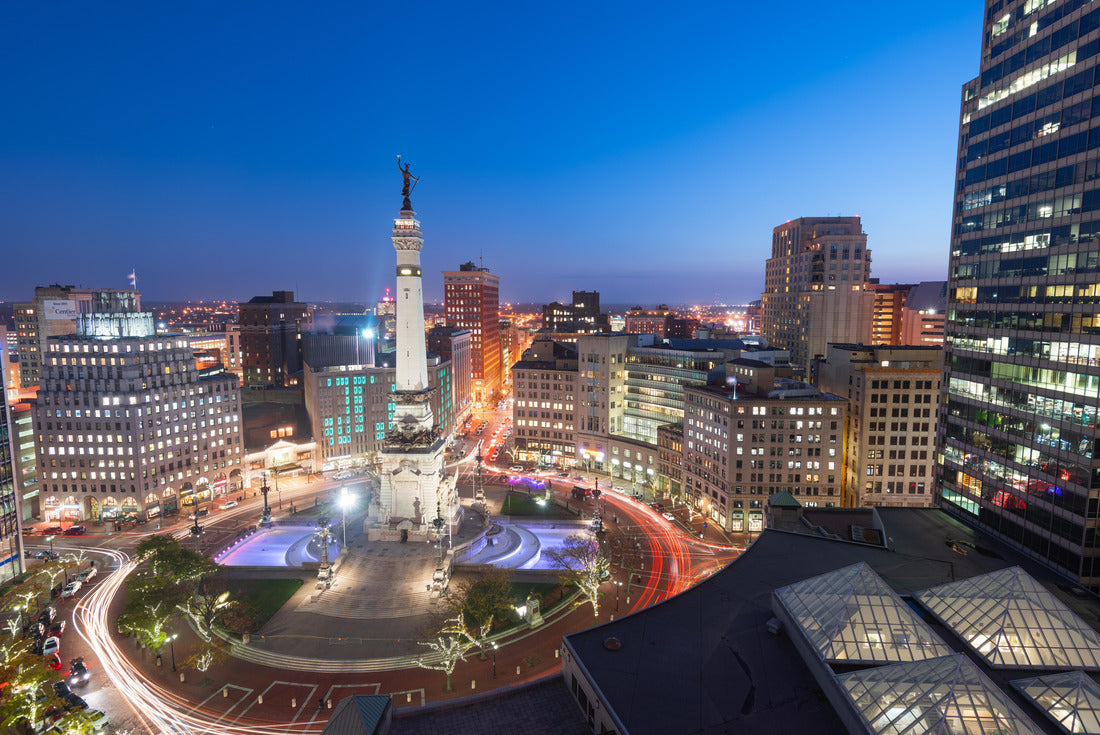 Indianapolis, Indiana, USA skyline over Monument Circle at night 2000pc Puzzle