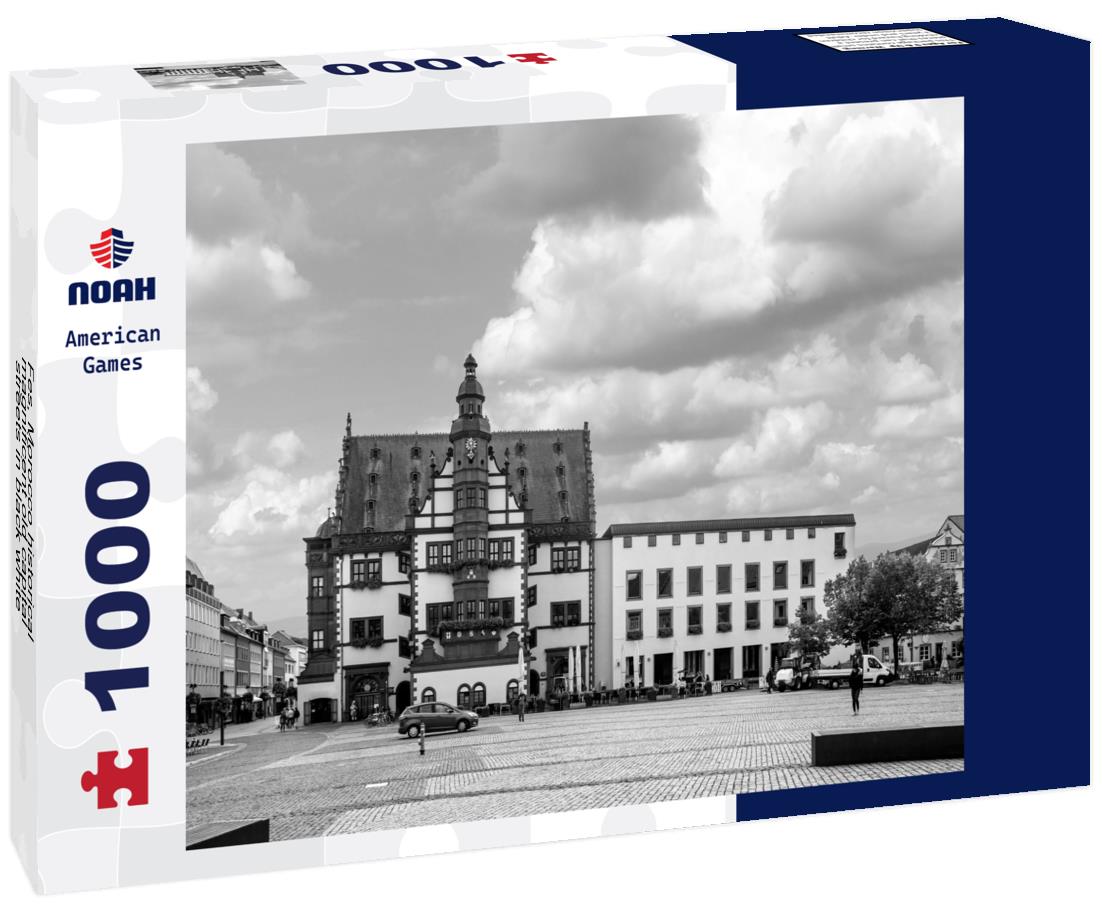 Noah Jigsaw Puzzle Fes, Morocco historical magnificent old capital streets in black white 1000 pieces