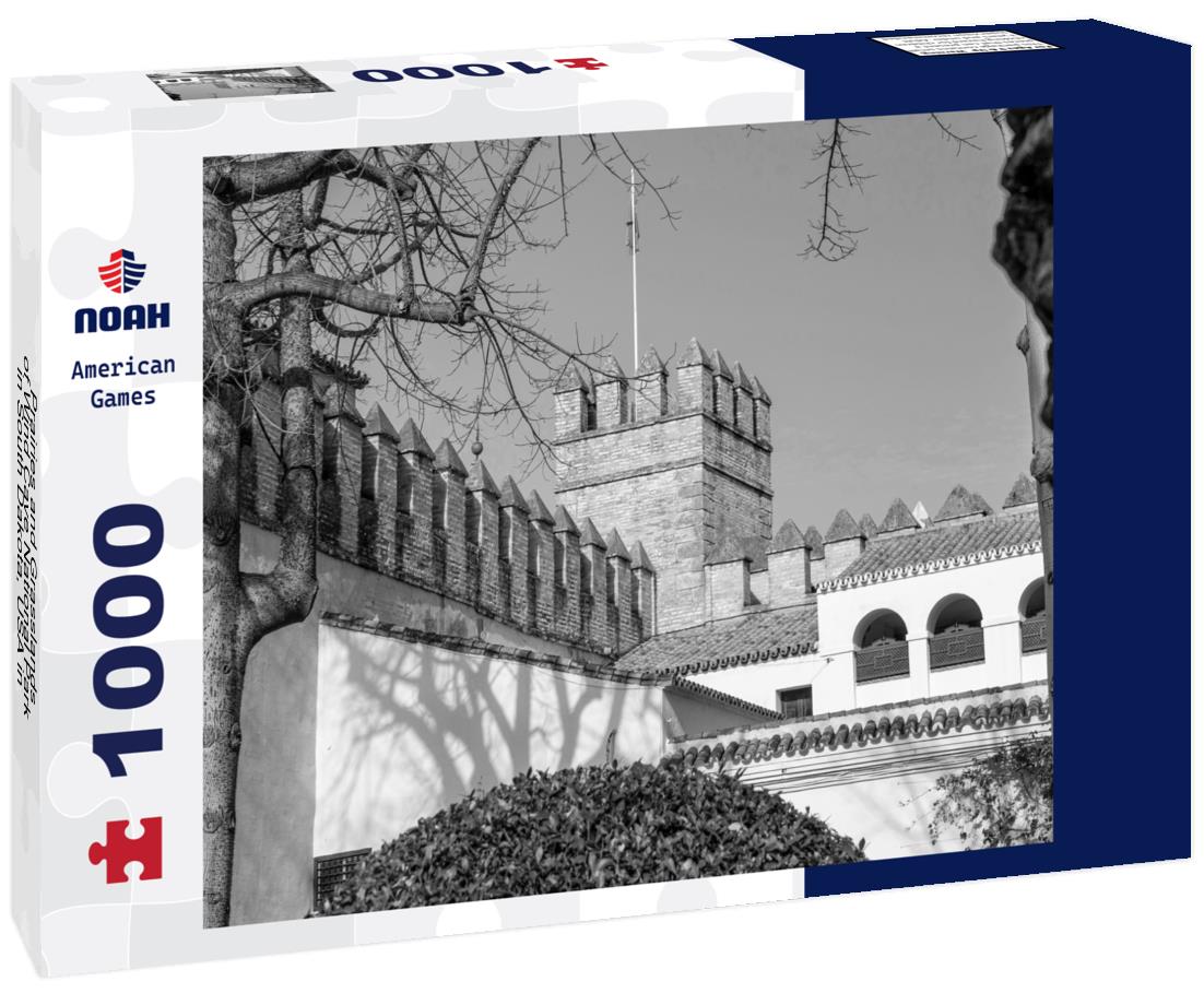 Noah Jigsaw Puzzle Prairies and Grasslands of Wind Cave National Park in South Dakota, USA in black white 1000 pieces