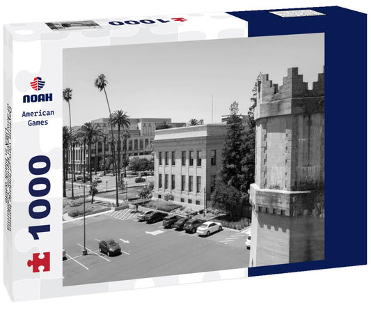 Noah Jigsaw Puzzle Daytime view of historic homes of downtown Benicia, California, USA in black white 1000 pieces