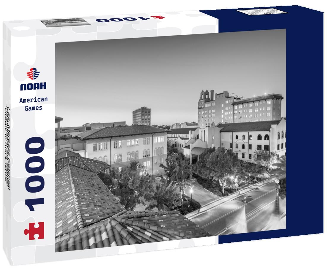 Noah Jigsaw Puzzle Fes, Morocco historical magnificent old capital streets in black white 1000 pieces