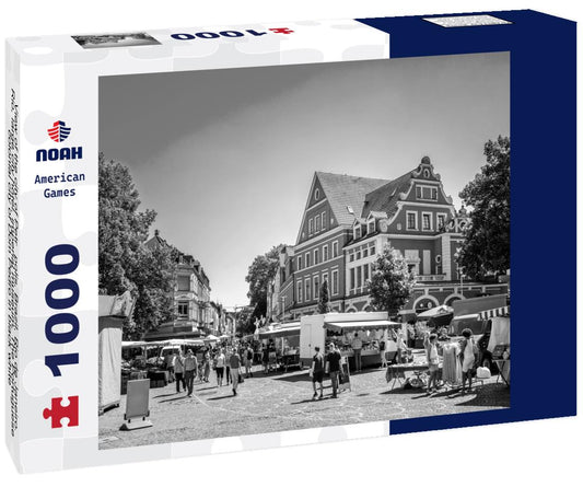 Noah Jigsaw Puzzle View of the city of Petrópolis, Brazil, Rio de Janeiro. Rio, large city hotel, imperial museum. The Portuguese colonial city of Dom Pedro in black white 1000 pieces