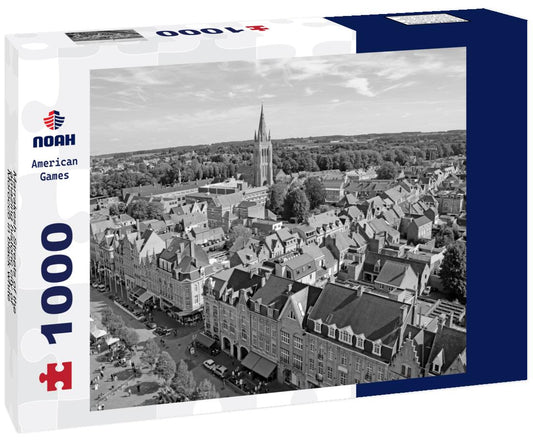 Noah Jigsaw Puzzle Marrakesh Streets of the amazing historic city of Morocco in black white 1000 pieces