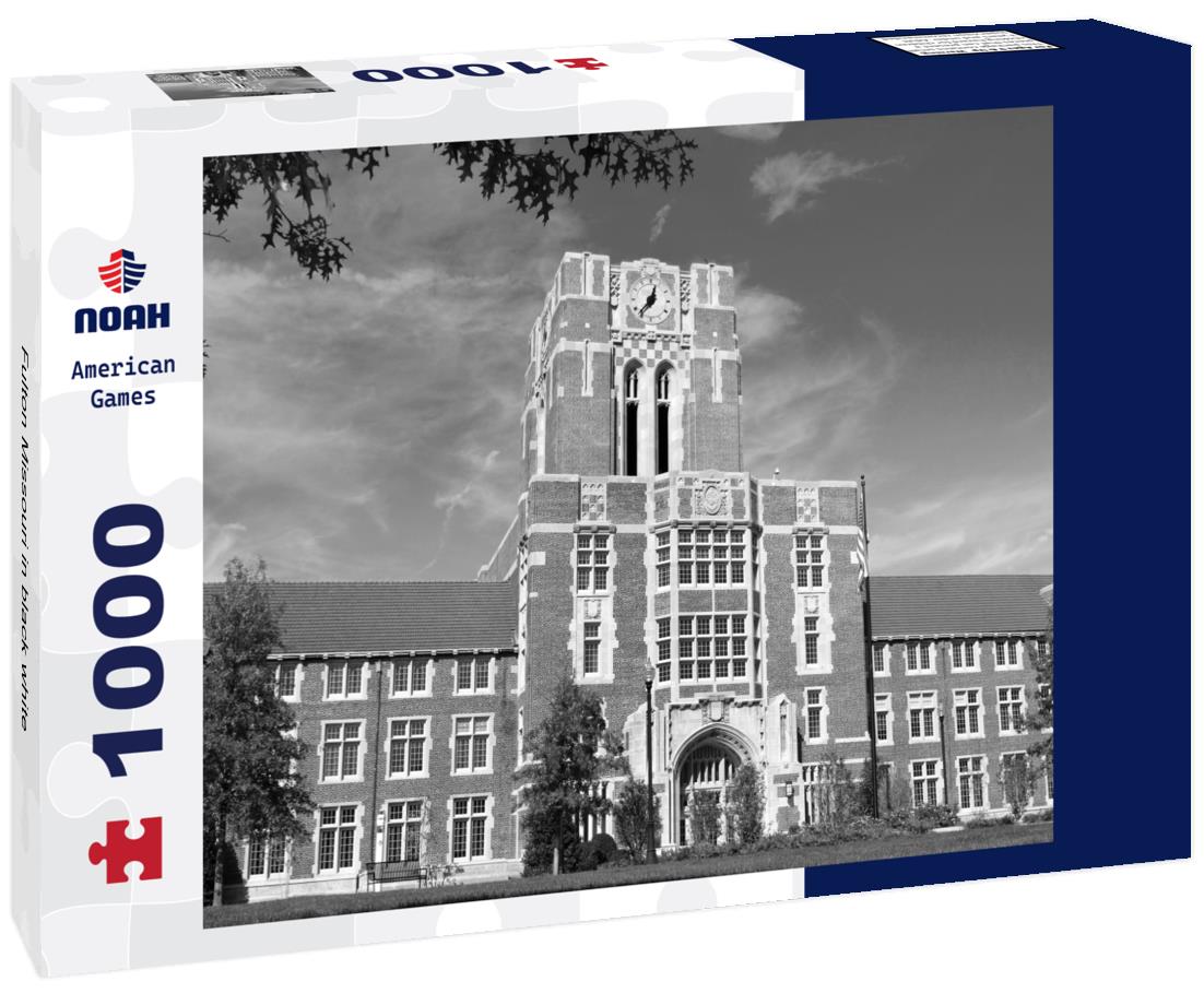 Noah Jigsaw Puzzle Fulton Missouri in black white 1000 pieces