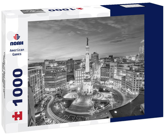 Noah Jigsaw Puzzle Old city of Bad Wildungen, Hessen, Germany in black white 1000 pieces