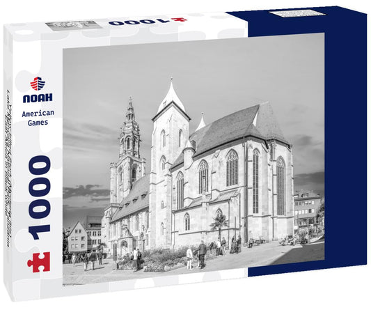 Noah Jigsaw Puzzle Yellow-billed Stork (Mycteria ibis), Lake Manyara National Park, Tanzania, East Africa in black white 1000 pieces