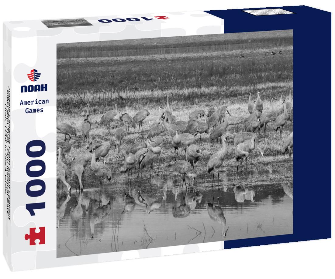 Noah Jigsaw Puzzle Angels Landing From Scout Lookout, West Rim Trail, Zion National Park, Utah, USA in black white 1000 pieces