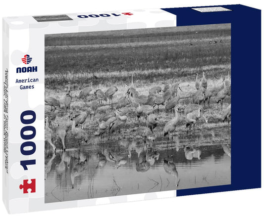 Noah Jigsaw Puzzle Angels Landing From Scout Lookout, West Rim Trail, Zion National Park, Utah, USA in black white 1000 pieces