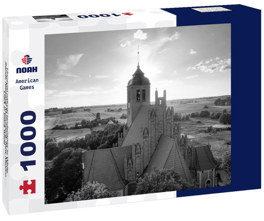 Noah Jigsaw Puzzle Unusual natural landscapes in White Sands National Monument, New Mexico, USA in black white 1000 pieces