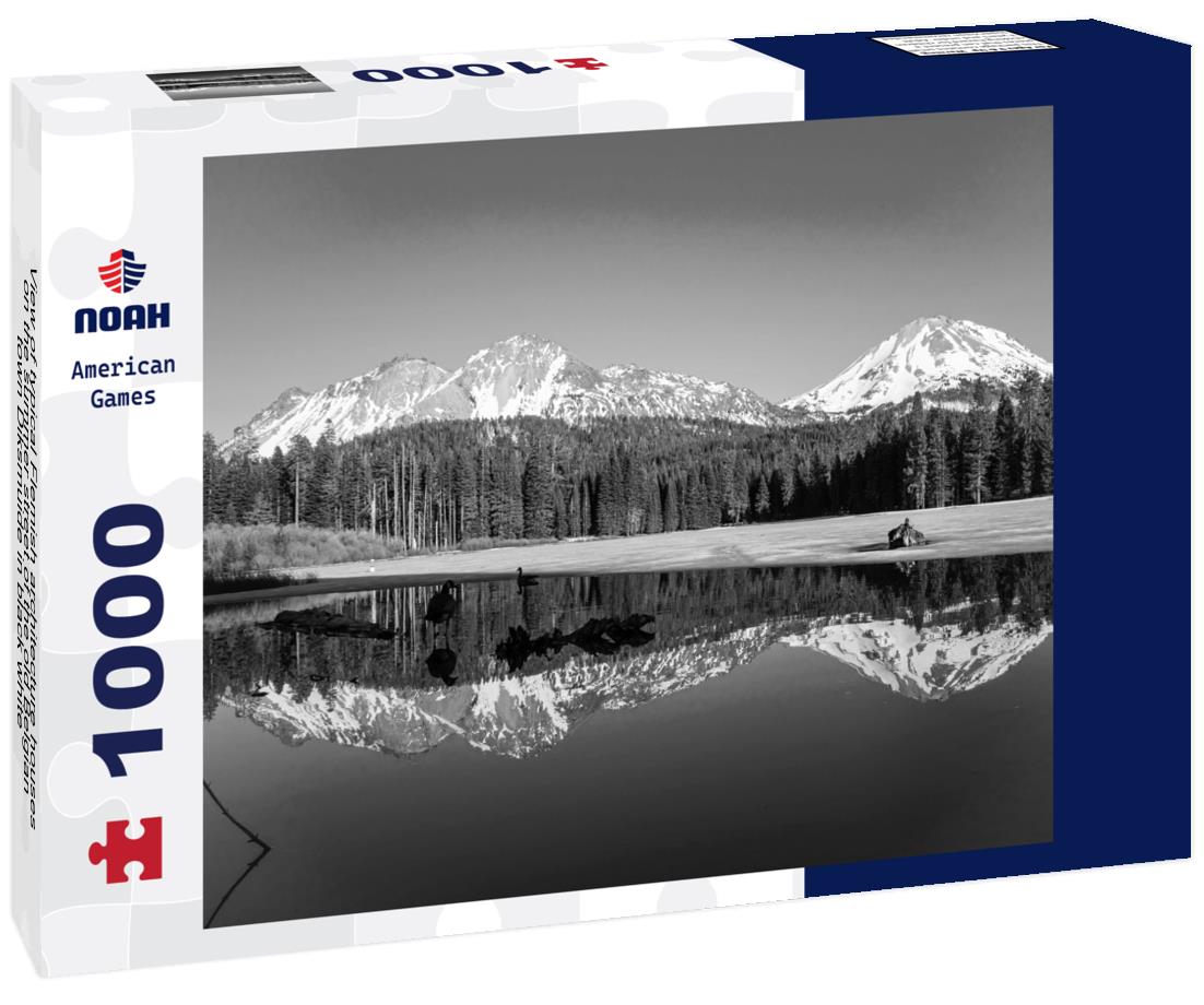 Noah Jigsaw Puzzle View of typical Flemish architecture houses on the summer street of the old Belgian town Diksmuide in black white 1000 pieces