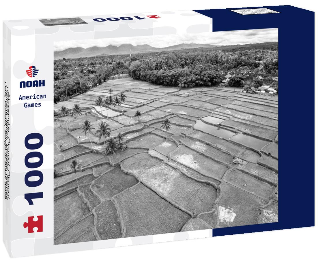 Noah Jigsaw Puzzle Alessandria, Piemont, Piemont, Piemont, Italien, Unesco, Kleines Dorf, Piccolo, Borgo in black white 1000 pieces