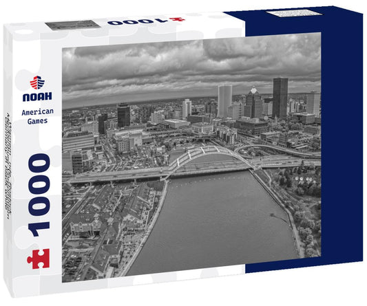 Noah Jigsaw Puzzle Warnemünde, Rostock, Mecklenburg-Vorpommern, Germany in black white 1000 pieces