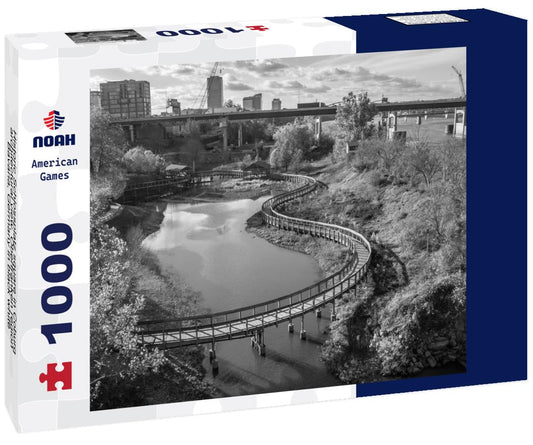 Noah Jigsaw Puzzle Historic Schlossplatz square in Coburg architectural view, Oberfranken region Bavaria, Germany in black white 1000 pieces