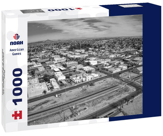 Noah Jigsaw Puzzle Brno - panorama of Zeleny trh square at dramatic sunset, Czech Republic in black white 1000 pieces
