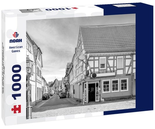 Noah Jigsaw Puzzle Brno - Amazing view of the old tow and Cathedral of St. Peter and Paul, Czech Republic at day in black white 1000 pieces