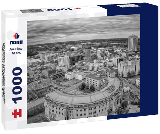 Noah Jigsaw Puzzle The Historic Train Tracks and Rails at Golden Spike National Historic Site, Utah, USA in black white 1000 pieces