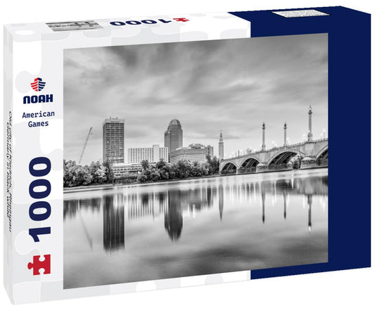 Noah Jigsaw Puzzle Old city of Kiedrich, Rheingau, Germany in black white 1000 pieces