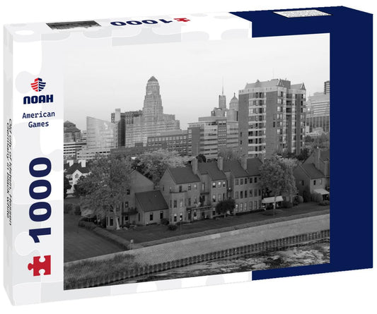 Noah Jigsaw Puzzle Old city of Idstein, Hessen, Germany in black white 1000 pieces