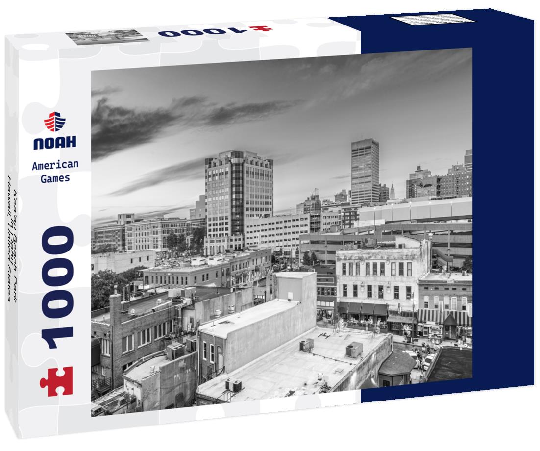 Noah Jigsaw Puzzle Kea'au Beach Park in Oahu - Hawaii, United States in black white 1000 pieces