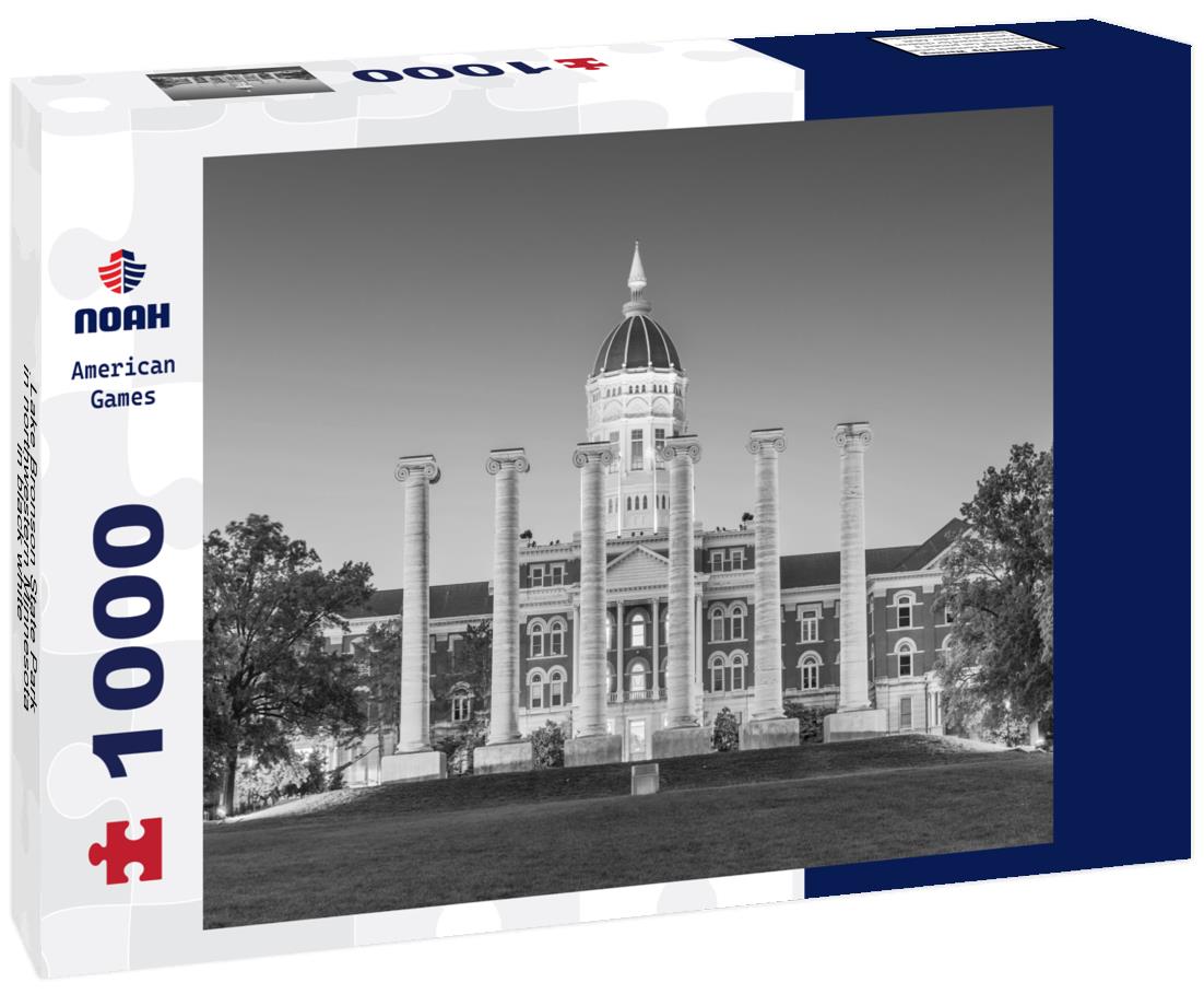 Noah Jigsaw Puzzle Lake Bronson State Park in northwestern Minnesota in black white 1000 pieces