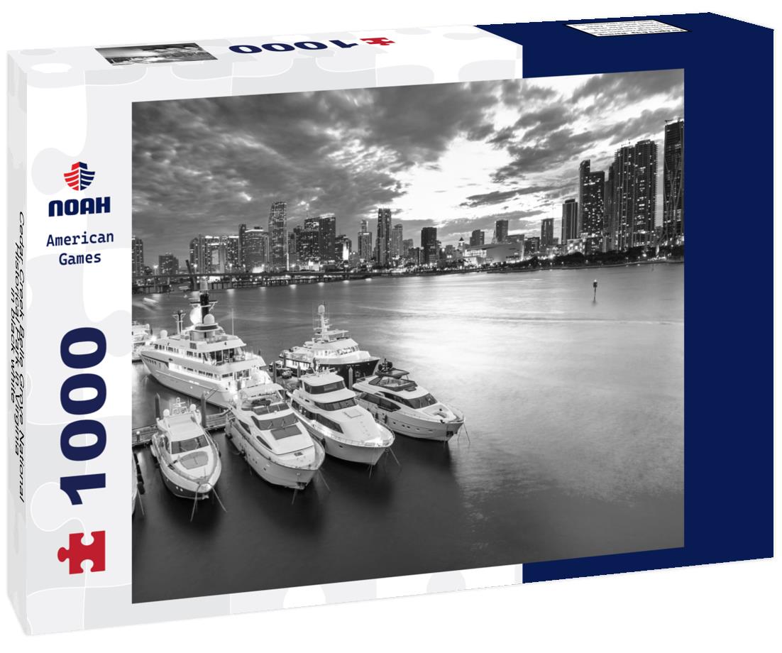 Noah Jigsaw Puzzle Cedar Creek Belle Grove National Historical Park in Virginia in black white 1000 pieces