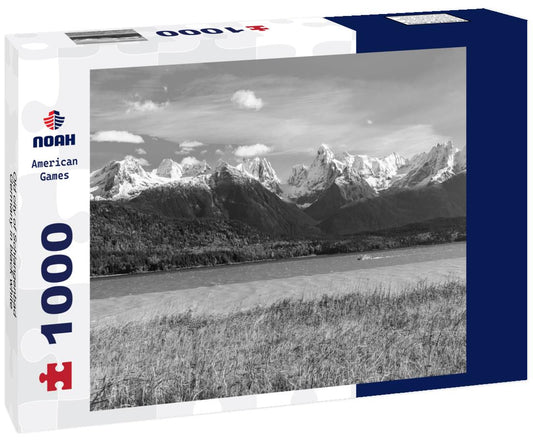 Noah Jigsaw Puzzle Old city of Schlangenbad, Germany in black white 1000 pieces