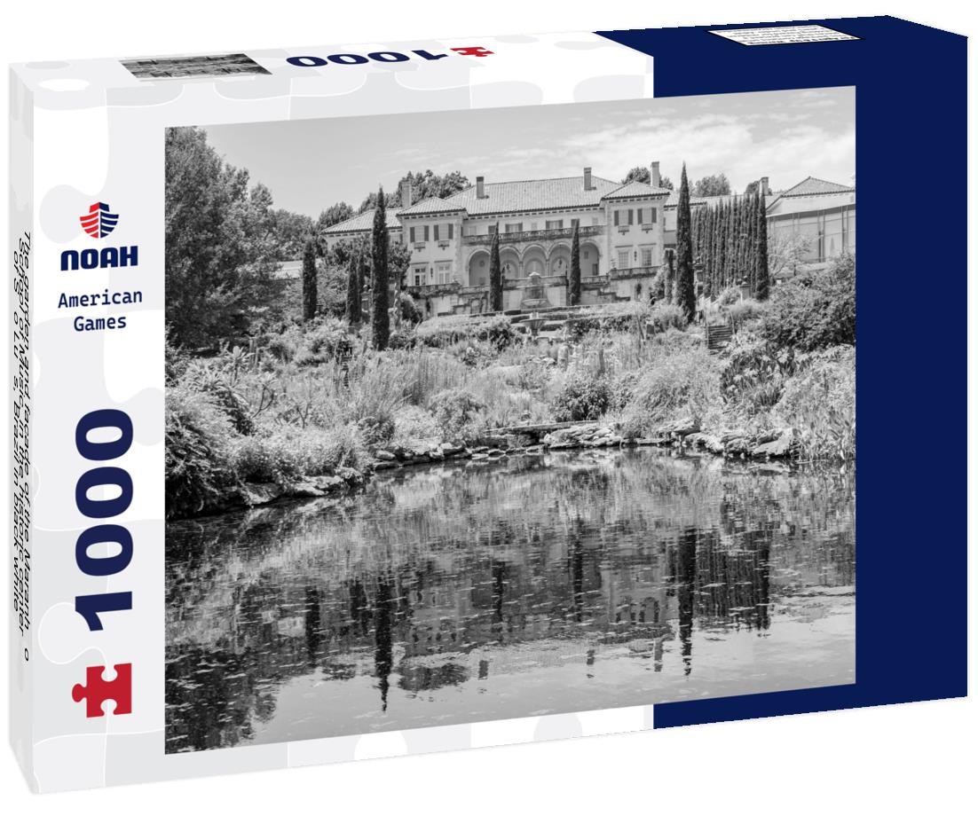 Noah Jigsaw Puzzle The garden and facade of the Maranhão School of Music, in the historic center of São Luís, Brazil in black white 1000 pieces