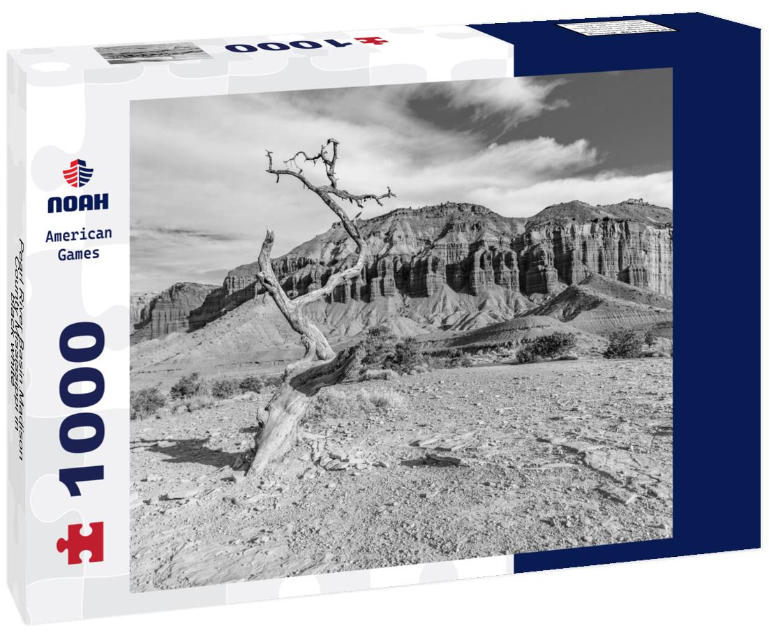 Noah Jigsaw Puzzle Pearl River Basin Madison County Mississippi in black white 1000 pieces