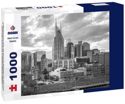 Noah Jigsaw Puzzle Tafraout town with impressive Napoleon's Hat rock in Tiznit province is an important travel destination and main landmark in Souss-Massa region, Atlas mountains, Morocco in black white 1000 pieces