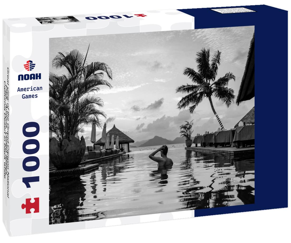 Noah Jigsaw Puzzle Great view of the Grand Canyon National Park, Arizona, United States. California Desert in black white 1000 pieces