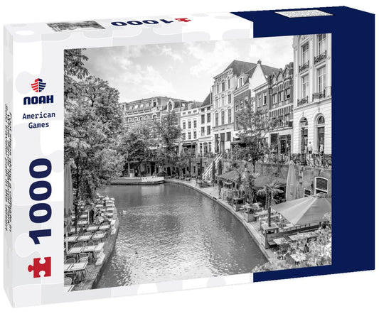 Noah Jigsaw Puzzle Foot steps along a cliffside in White Sands National Park. Solo traveler path in the desert of New Mexico in black white 1000 pieces