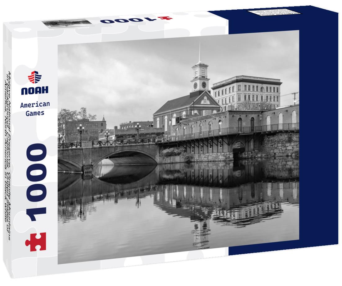 Noah Jigsaw Puzzle Mojave National Preserve, Granite Mountains in background, California, United States of America, North America in black white 1000 pieces