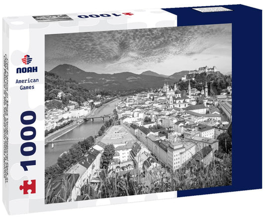 Noah Jigsaw Puzzle Cliff Palace in Mesa Verde National Park in Colorado protects the ancient sites in Pueblo. Cliff Palace is the largest and most famous cliff in the park in black white 1000 pieces