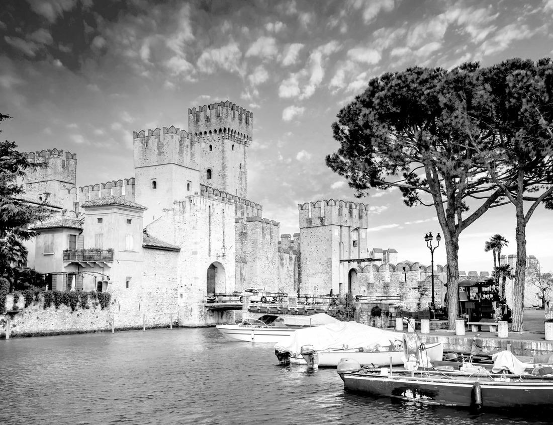 Noah Jigsaw Puzzle a scenic panoramic observation of Belgrade's cityscape, with its picturesque houses and historic churches lining the banks of the Danube River in black white 1000 pieces