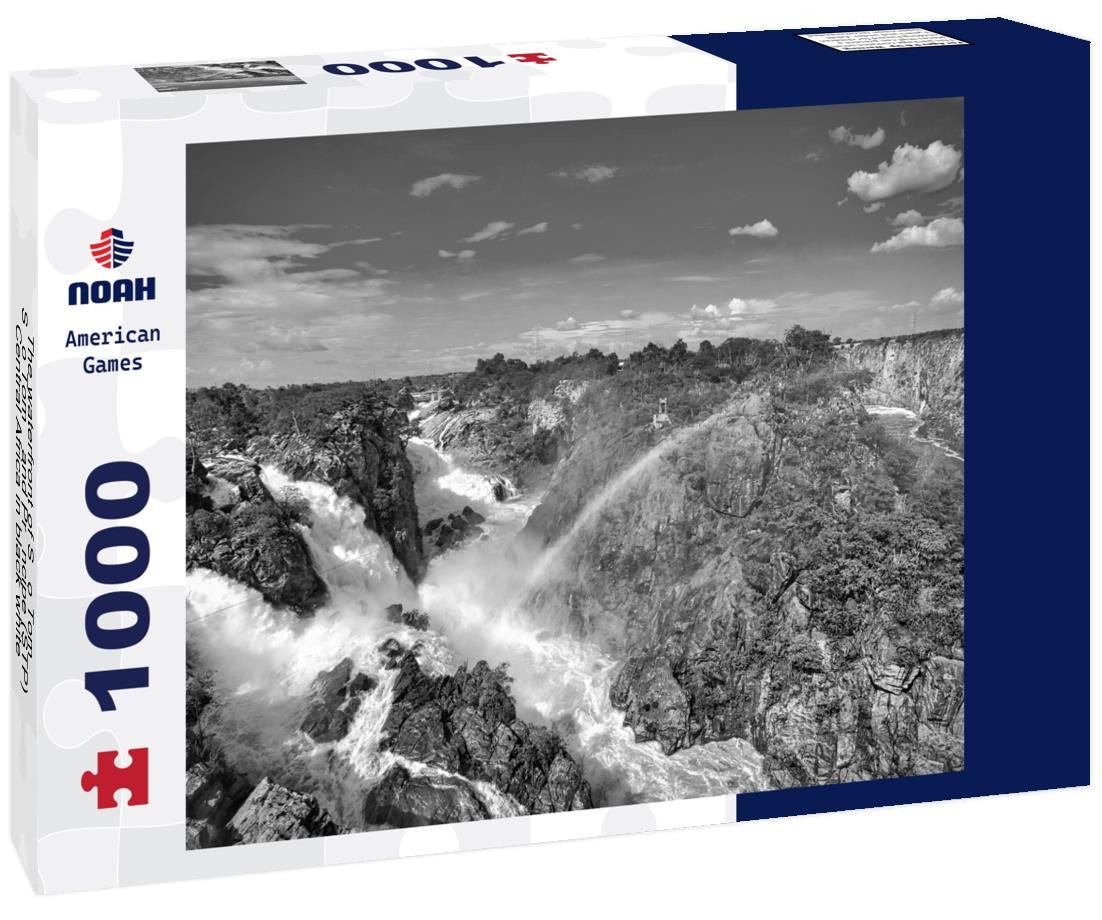 Noah Jigsaw Puzzle The waterfront of São Tomé, São Tomé and Príncipe (STP), Central Africa in black white 1000 pieces