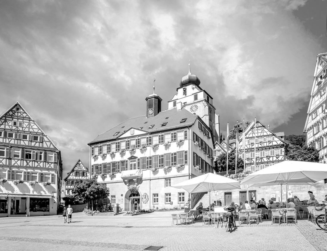 Noah Jigsaw Puzzle Grand Prismatic Spring in Yellowstone National Park, Wyoming USA from the view of Fairy Falls Trail, horizontal in black white 1000 pieces