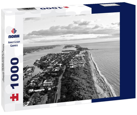 Noah Jigsaw Puzzle View of downtown Killeen, Texas at sunset in spring in black white 1000 pieces